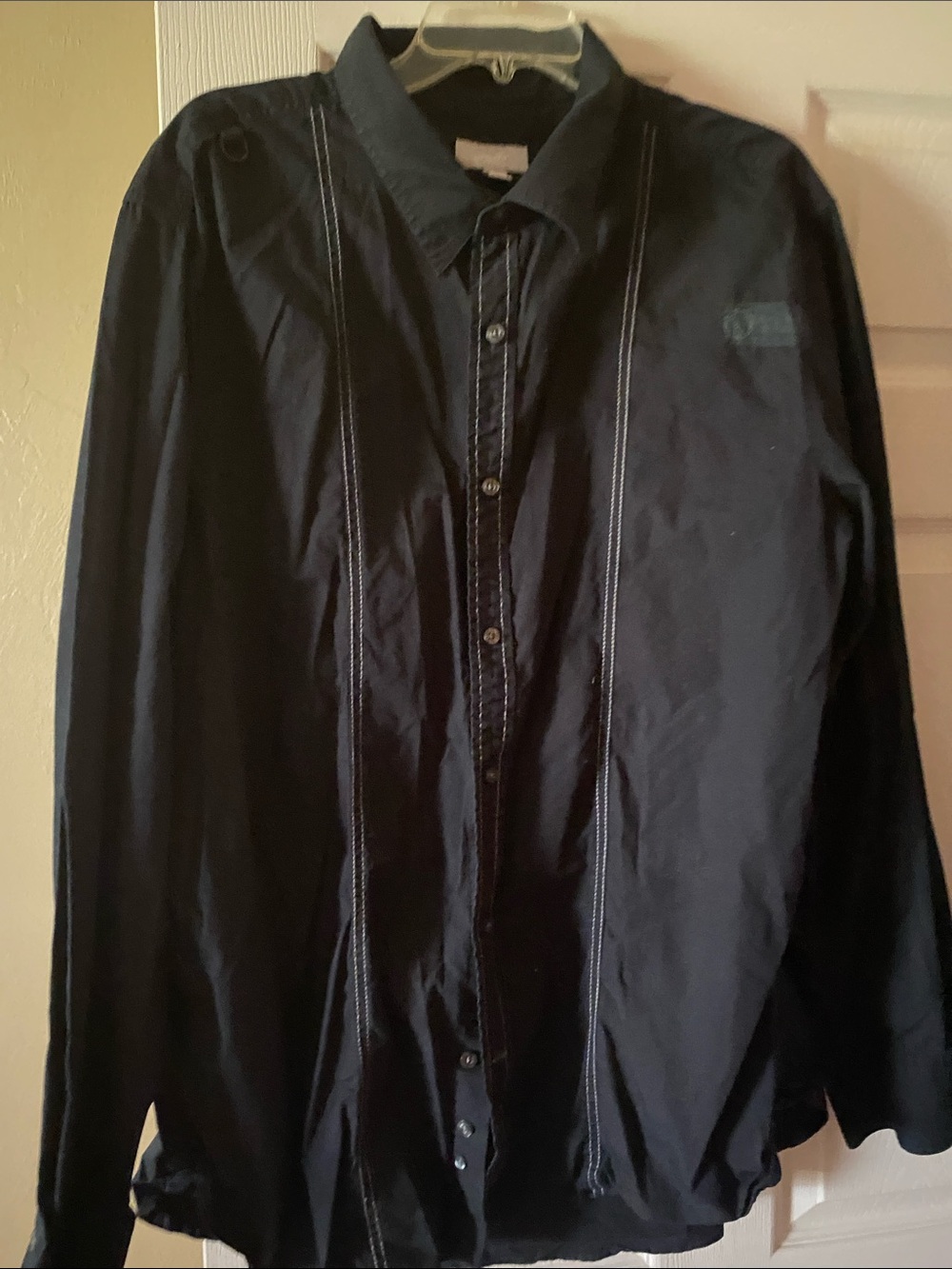 Utility long sleeve button down dress/casual men shirt. Worn once. XXL